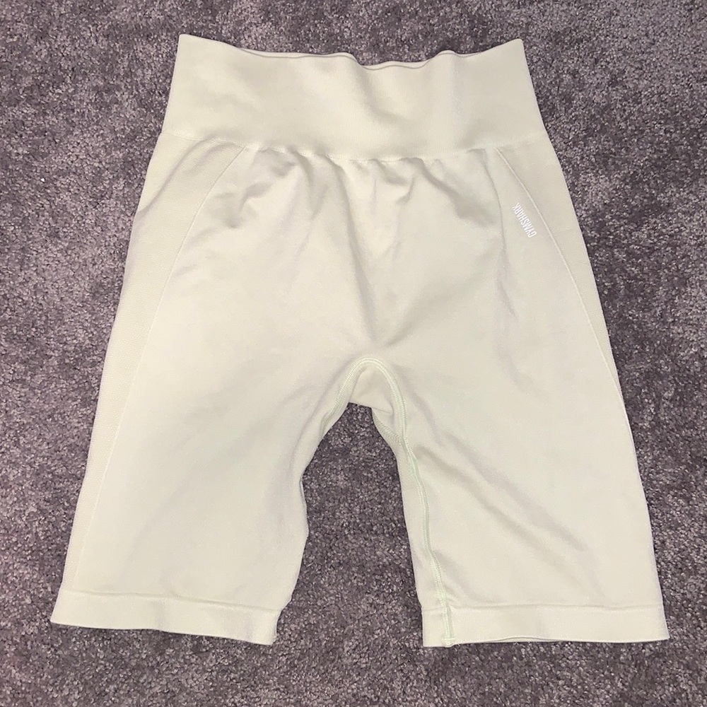 Gym shark neon green bike shorts